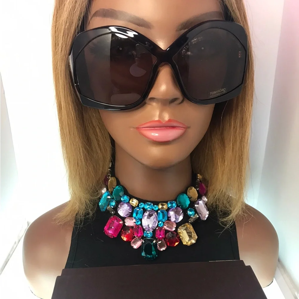 New - TOM FORD CHEYENNE TF903 52E Oversized Sunglasses